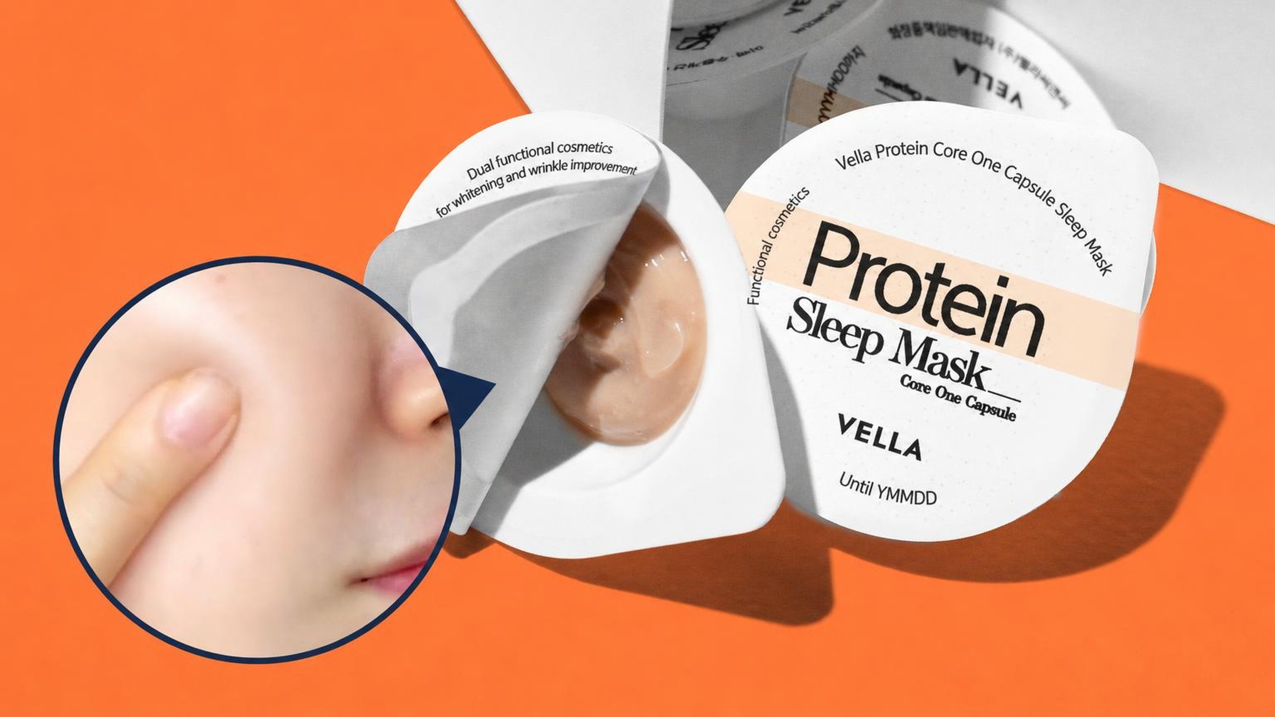 Apply and sleep for skin rebirth! 63% Protein 30-Day One-Capsule Sleep Pack