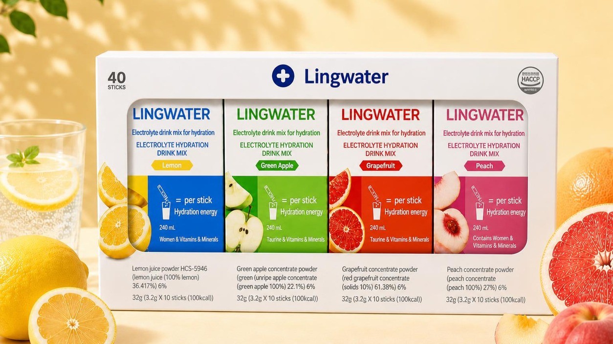 [Chuseok Gift Sorted] 40-Pack Ring Water Set with 4 Delightful Flavors