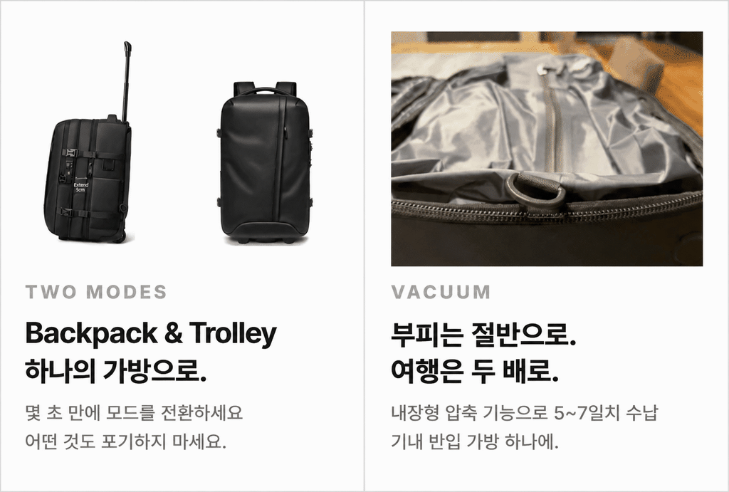SLIMSHIFT — A two-in-one travel bag that doesn't compromise on anything. Here's what we built in.