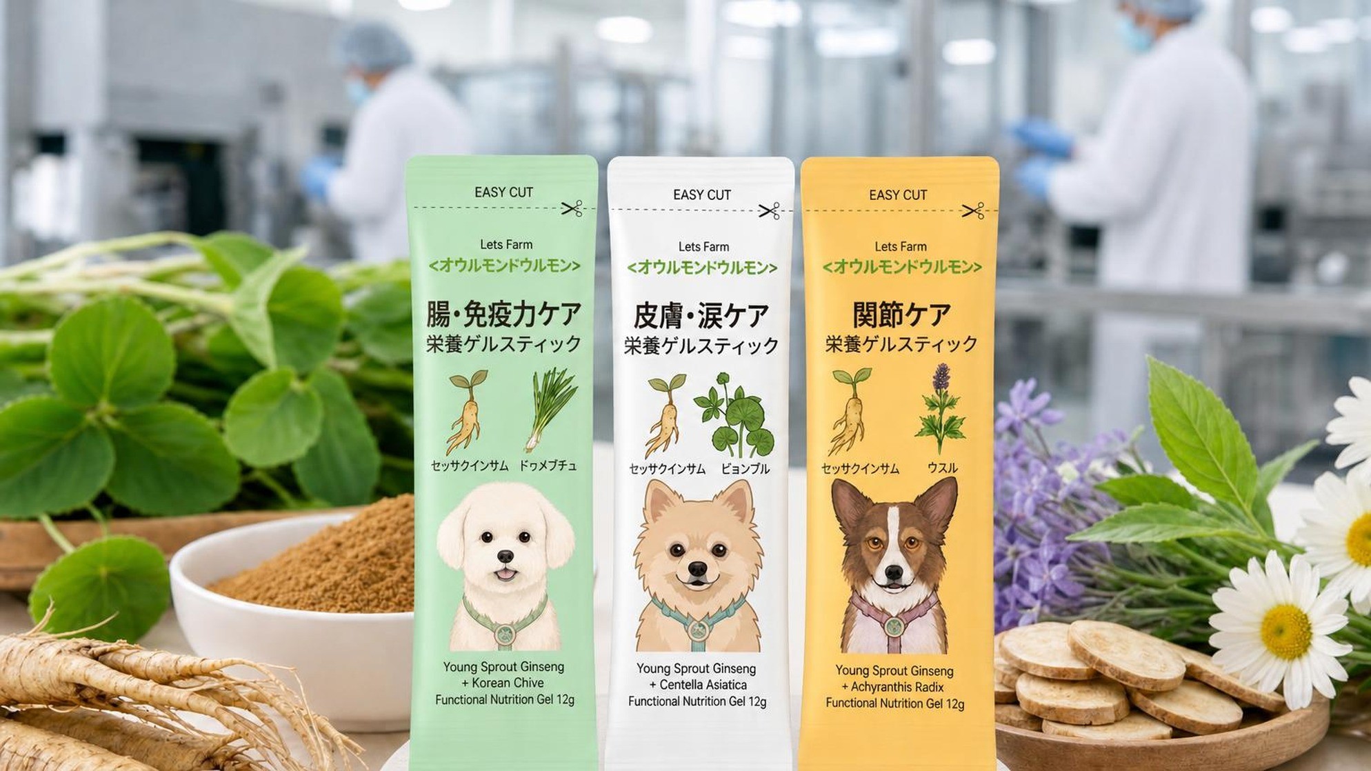 [ワディズ初公開] スマートファーム新芽人参と厳選原料の栄養ジェルスティック3種