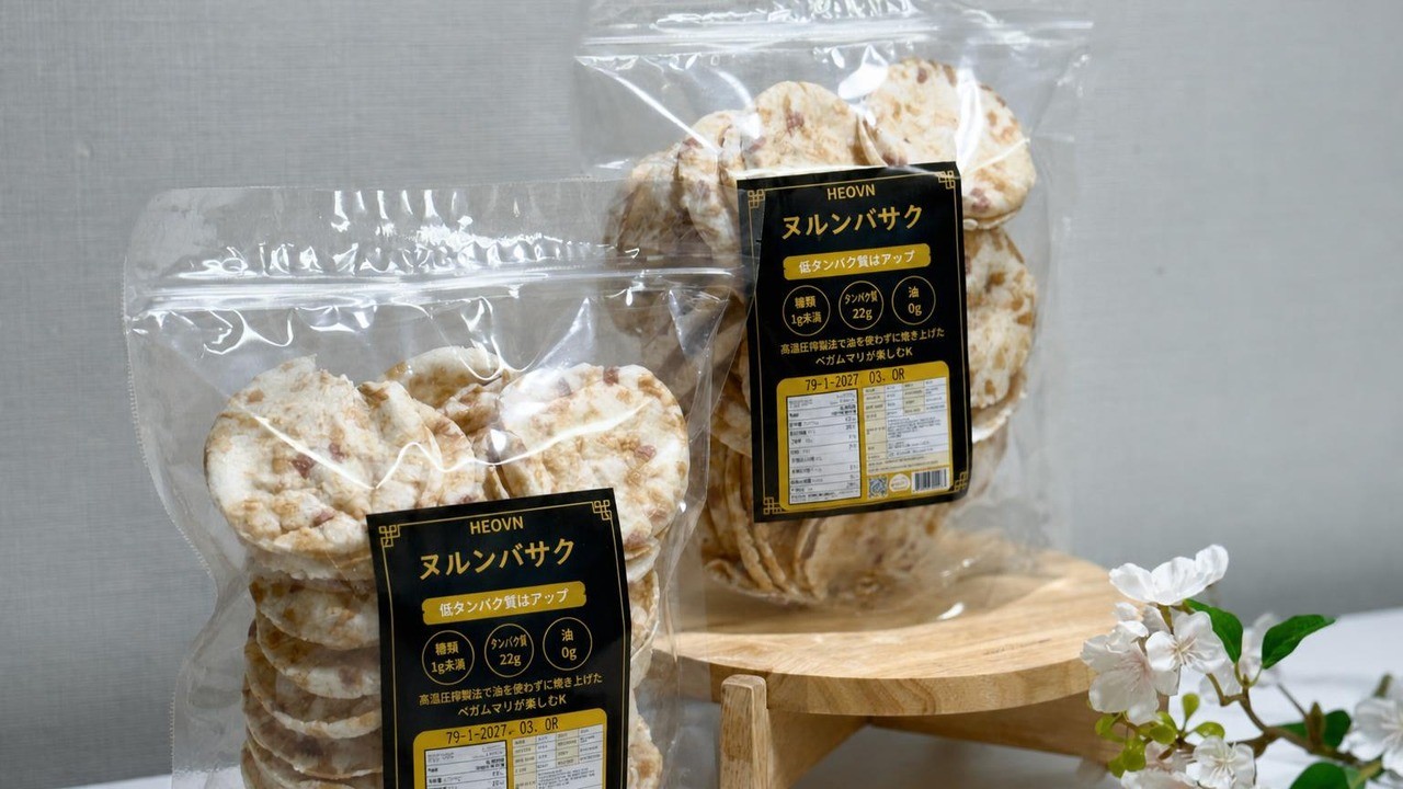 小麦粉なしでタンパク質補給、口あたりサクッと「ヘブンヌルンバサク」！
