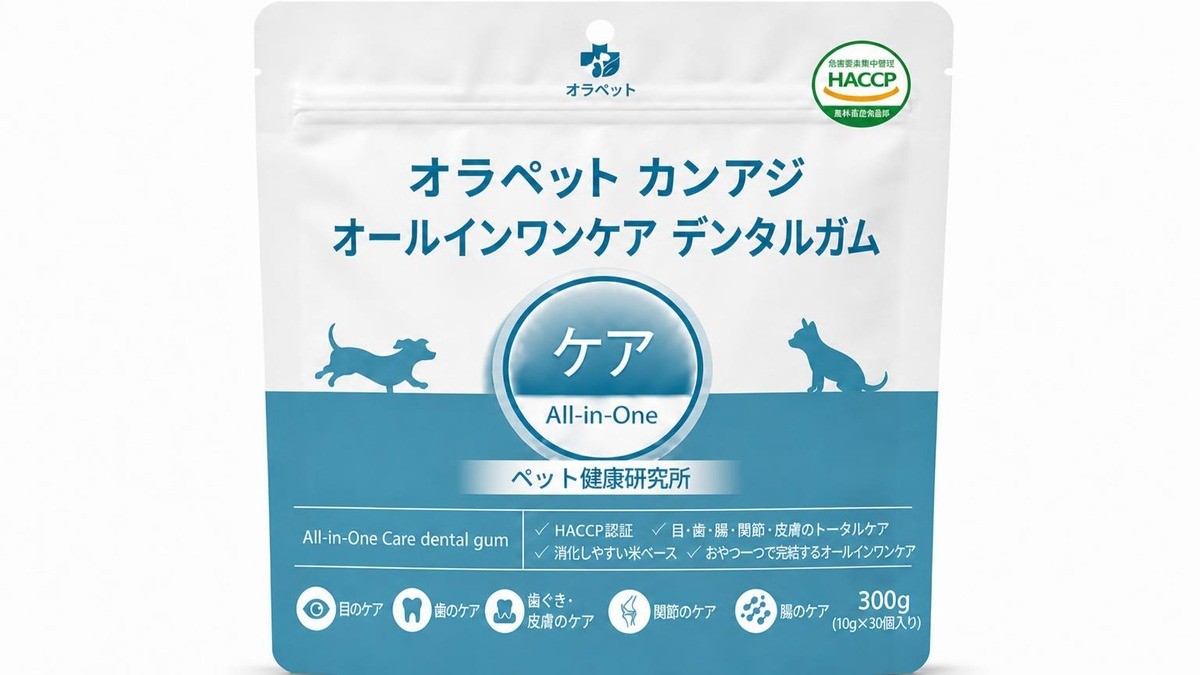 歯石ケアから関節・目・肌・免疫まで全身をサポートするオールインワンデンタルガム