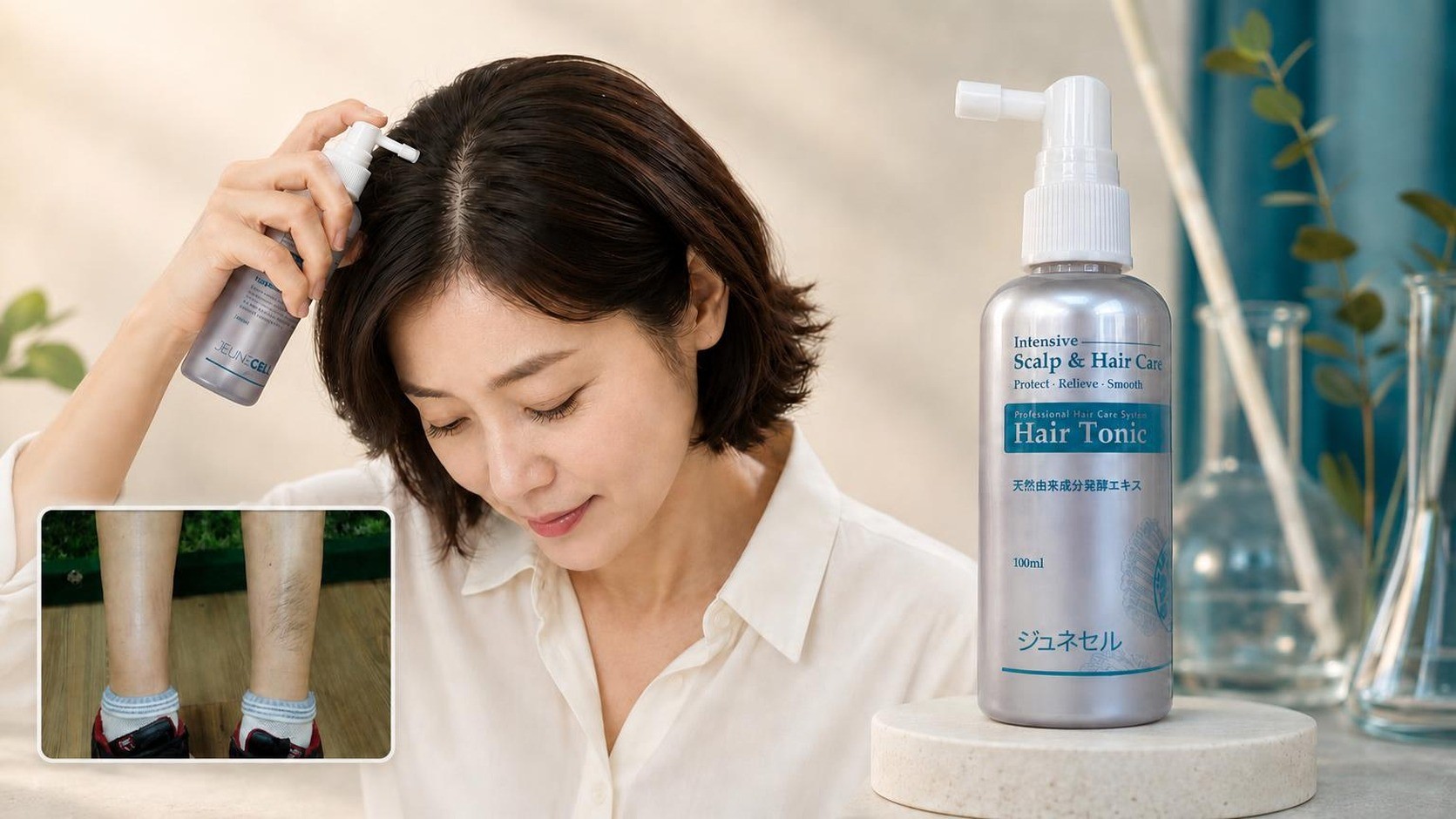 頭皮と髪に27年の研究を凝縮、天然発酵ジェンセルヘアトニック