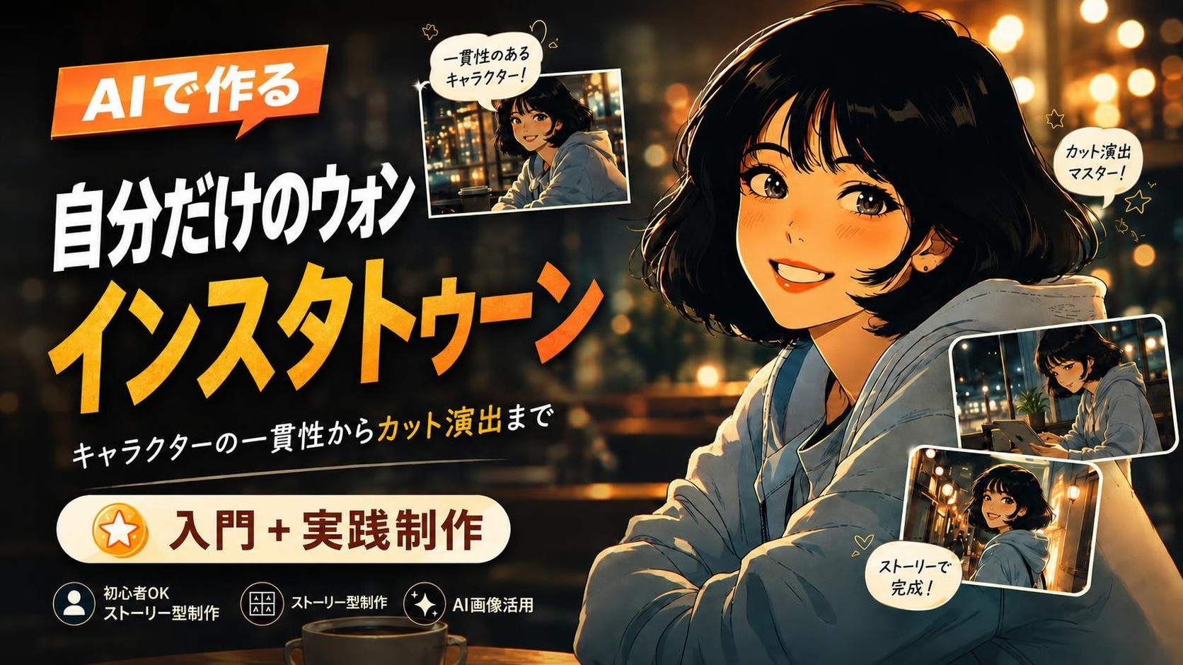 キャラクターを守るAIインスタ漫画！連載から現実的な収益化の基礎まで