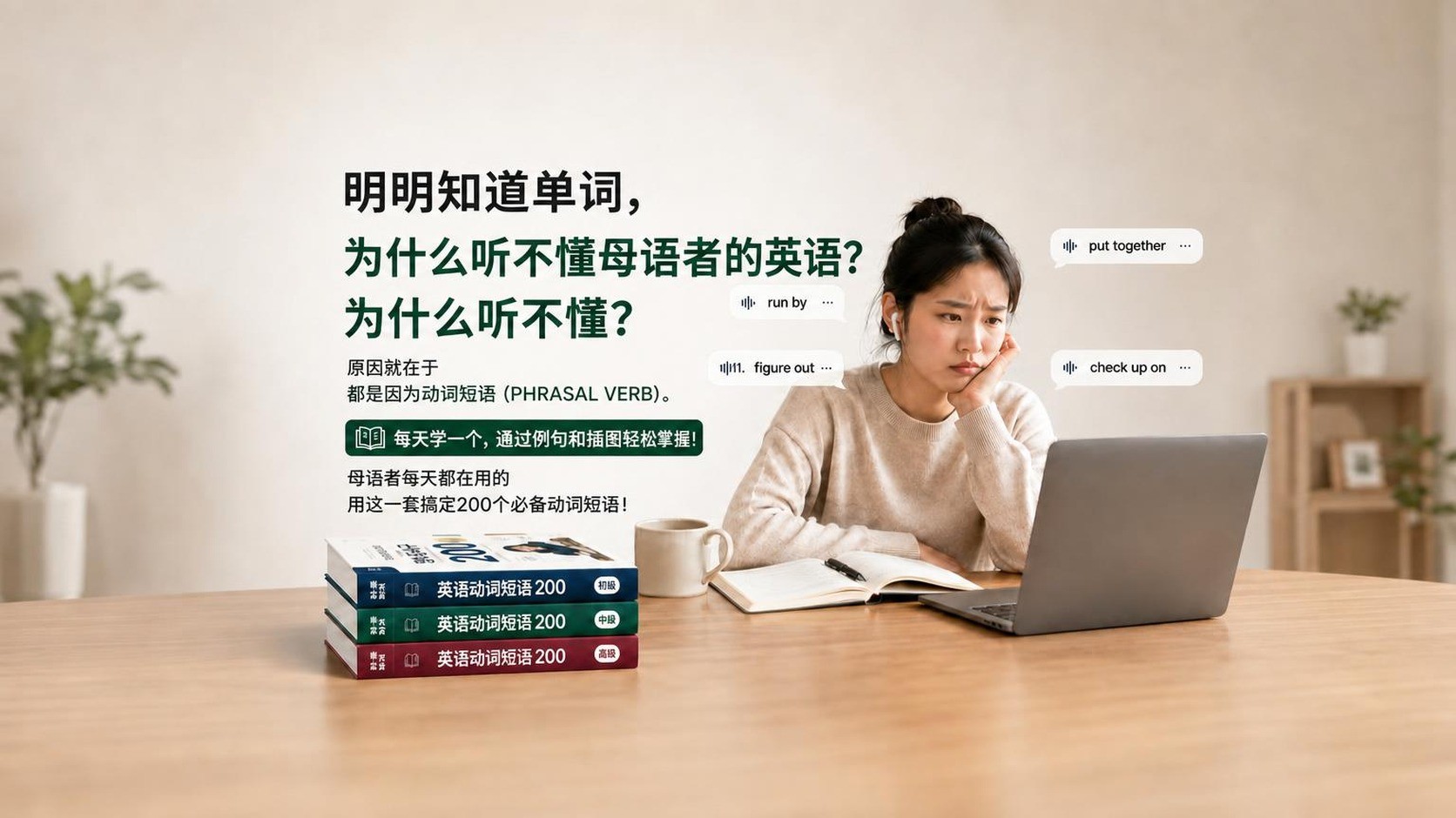 [每天10分钟] 词汇知道但听不懂？英语动词短语600电子书