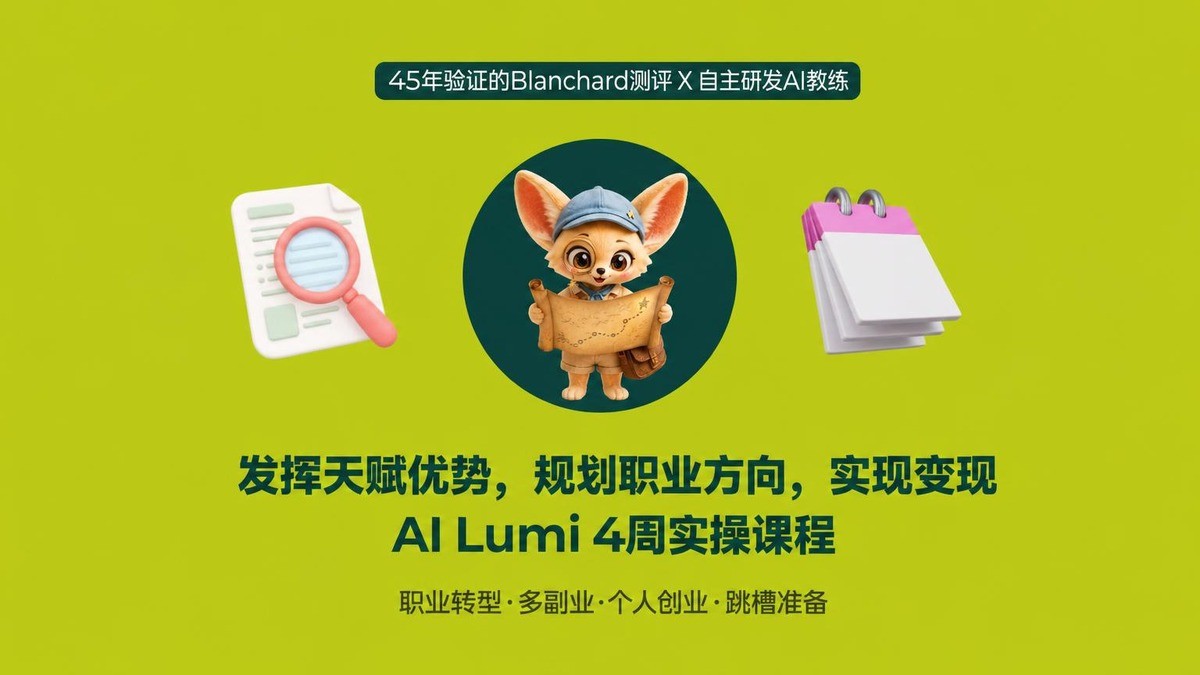 天赋优势助力职业规划与变现，AI Lumi四周实战