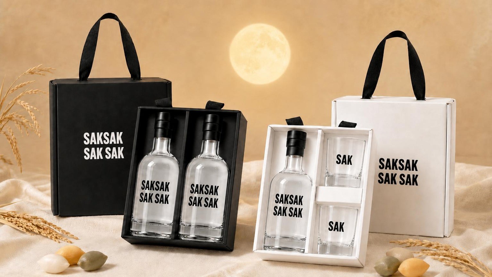 [传统酒] 由浓醇麦芽糖酿造，삭SAK尊享礼盒